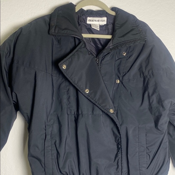 Obermeyer Vintage Style black Bomber Jacket Size 8 - Picture 3 of 12